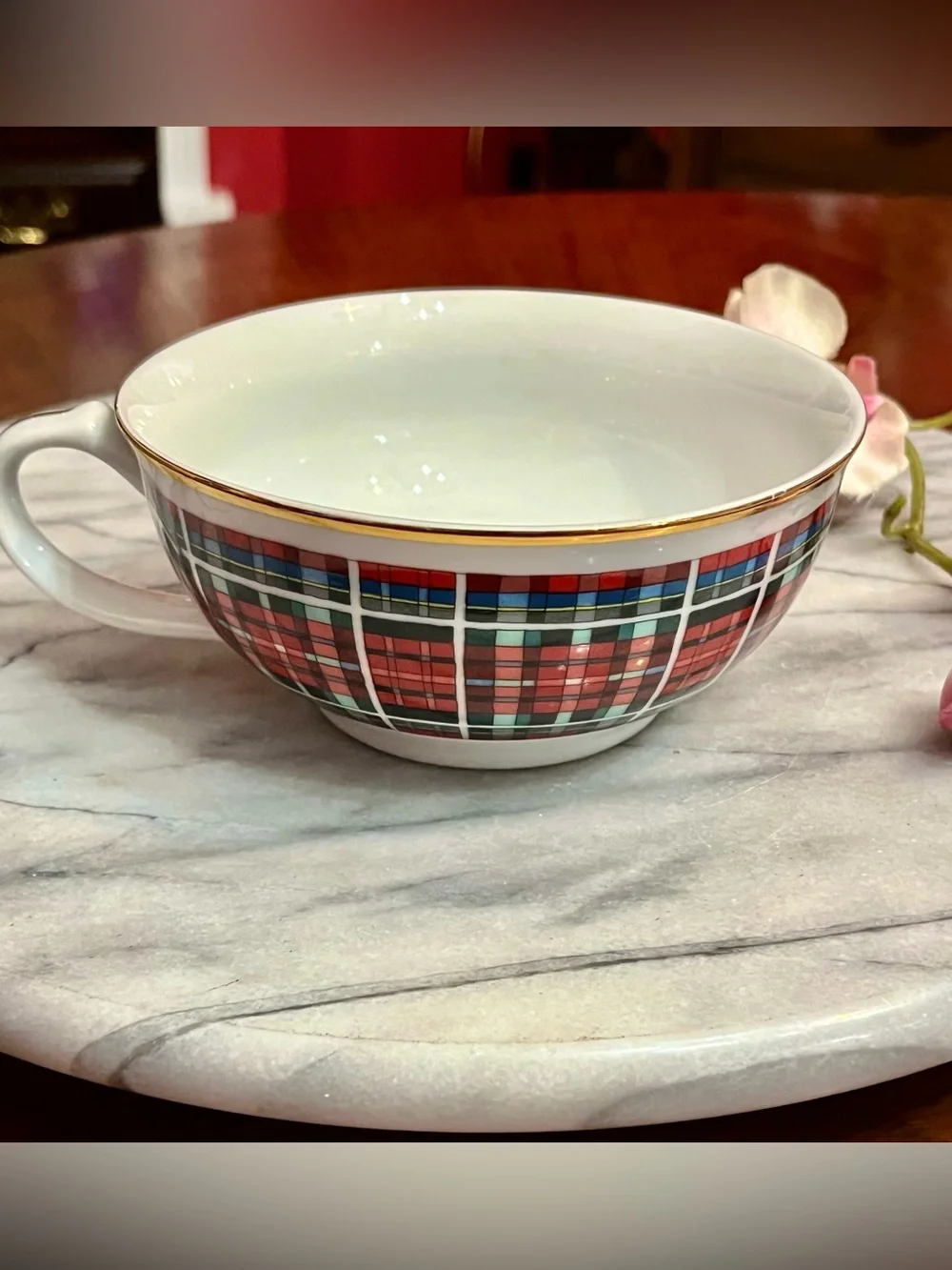 Williams Sonoma Stuart Dress Tartan Plaid Stackable Replacement Teacup Only WSO1